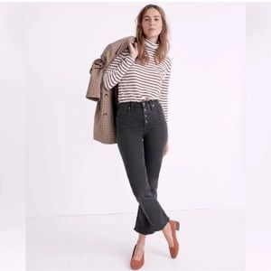 Madewell Cali Demi Boot button front jeans